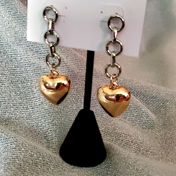 Jewelry - Silver Tone with Gold Tone Earrings